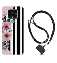 Tecno Camon 16 18P Pova Kılıf Boyun Askılı Silikon Flowers 4 1390