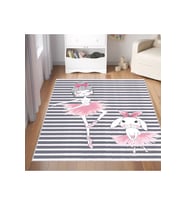 Rovigo Home Dijital Baskı Yıkanabilir Kaymaz Taban Çocuk Halısı RVG4077-HP653 (Pembe)