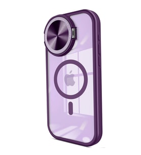 Apple iPhone 14 Pro Max Kılıf Teleskop Lens Magsafe Silikon Kapak - Derin Mor