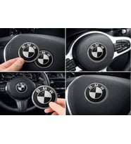 BMW SİYAH Logo damla sticker Araba Direksiyon Amblem DAMLA sticker 4,5 CM 45 mm 1 adet