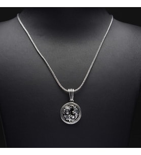 544 Ikizler Burcu Gümüş Kolye