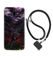 Samsung J6 Plus J7 Prime J7 Pro M20 Kılıf Boyun Askılı Silikon Dark Deer 1786