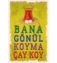 Çay Ve Kahve Temalı Retro Ahşap Poster