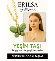 Sertifikalı Sarı Renkli Kelebek Model Yeşim Taşı Kolye – Şans, Dönüşüm ve Ruhsal Huzur Taşı (Çok Renkli)