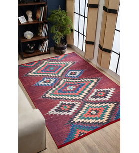 Dijital Kaymaz Yıkanabilir Geometrik Salon Halısı Mutfak Halısı Koridor Halısı Yolluk HLN1680