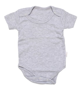 Çıtçıtlı Gri Kısa Kol Body Zıbın
