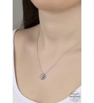 Union Swarovski Zirconia Kadın Papatya Gümüş Kolye