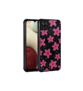 Samsung Galaxy M33 Uyumlu Kılıf Simli Desenli Kamera Korumalı Parlak Zore Popy Kapak (Çok Renkli)
