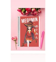 Megumin Anime Defter 1 Adet Özel Tasarım A4 Boyutu Telli Çizgili Defter 21*29 Cm