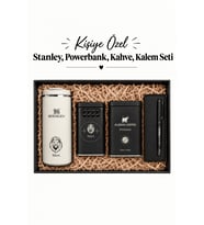Kişiye Özel Hediye Seti Stanley Termos & Powerbank & Kalem & Kahve Premium Hediye Seti