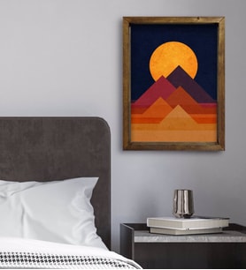 BK Gift Yatak Odası Konseptli Doğal Masif Ahşap Çerçeveli Tablo 45x65cm-27