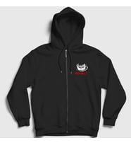 Presmono Unisex Siyah Guts Anime Berserk Fermuarlı Kapüşonlu Sweatshirt 126067tt