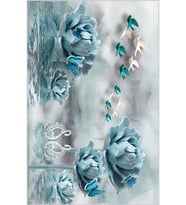 Eliana Home Baskılı, Yıkanabilir Kaymaz Taban Salon Halısı LNA1875-SM266 100x150 cm (Mavi)