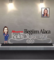 Kişiye Özel Öğretmen Karikatürlü Kolay Yetişmiyor Ahşap Biblo Bayan-20