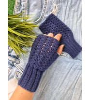 Trendy Parmaksız Eldiven (Lacivert)