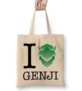 I Love Genji Overwatch Bez Çanta Uzun Saplı