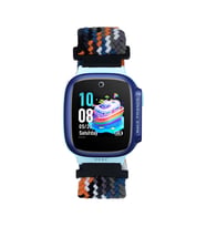 Huawei Watch GT5 41mm KRD-139 18mm Çocuklara Özel Dayanıklı Örgü Kordon (Turuncu-Mavi)