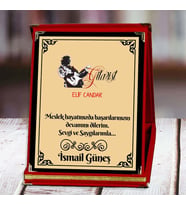 Gitarist Baskılı Plaket (1. Tasarım)  Kişiye Özel (Kırmızı)