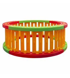 King Kids Yuvarlak Top Havuzu Kırmızı/yeşil (Çok Renkli)