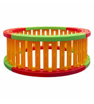 King Kids Yuvarlak Top Havuzu Kırmızı/yeşil (Çok Renkli)