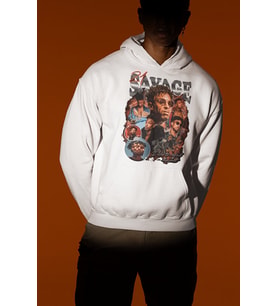 21 Savage Rapper Baskılı Unisex Oversize Hoodie