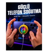 Mey İthalat® Mobil lar İçin RGB Işıklı Telefon Soğutucu