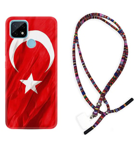 Realme C11 C21 C21Y C25Y C11 2021 Kılıf Boyun Asklı Rasta Silikon Şanlı Türk Bayrağı 4 1401