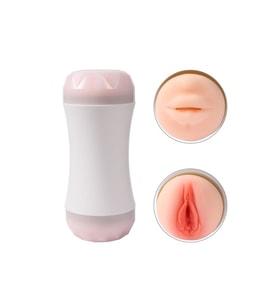 20 cm Çift Taraflı Realistik Suni Oral & Vajinal Mastürbatör