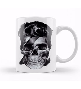 Bowie Caveira Kupa Bardak Porselen