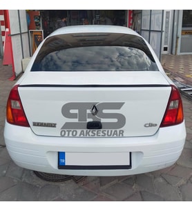 Renault Clio 2 Bagaj Üstü Slim Spoiler Parlak Siyah Piano Black 2001-2008