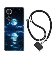 Huawei Nova Y70 Y90 Nova 9 SE  Kılıf Boyun Askılı Silikon Night Moon 1133