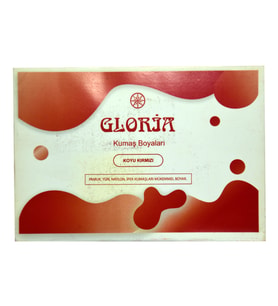 Gloria Kumaş Boyası Koyu Kırmızı 10 Gr Paket