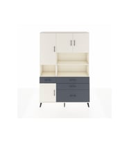 Arges Dolap 9 Raflı 4 Çekmeceli 4 Kapaklı 132x30x195 Aytaşı-Aytaşı/Antrasit