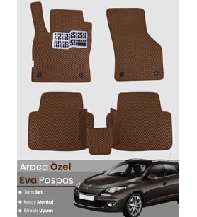 RENAULT MEGANE 3 STATİON WAGON (2008-2016) Uyumlu EVA Paspas Tam Set–Oto Paspas,Araca Özel