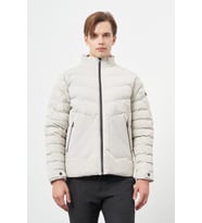 Taş Rengi Dolumlu Hakim Yaka Slim Fit Dar Kesim Klasik Mont 1007245153