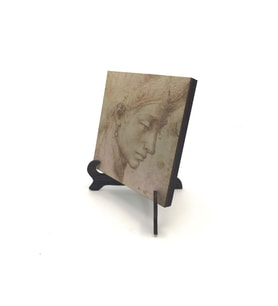 Baş Etüdü (Leonardo Da Vinci) Baskılı MDF Masaüstlük 10X10