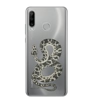 Huawei P30 Lite Uyumlu Yılan Desenli Şeffaf Telefon Kılıfı