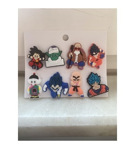 Dragon Ball Anime Terlik Süsü Cross Terlik Jibbitz Terlik Aksesuarı 8 Adet (Çok Renkli)