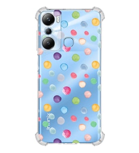 PrintiFy İnfinix Hot 20i Uyumlu Water Color 6 Baskılı Şeffaf Köşe Korumalı Antişok Kılıf