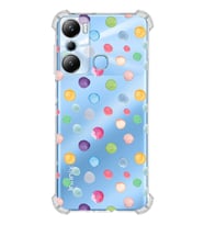 PrintiFy İnfinix Hot 20i Uyumlu Water Color 6 Baskılı Şeffaf Köşe Korumalı Antişok Kılıf