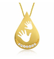 Gümüş Gold Bebek Elleri Bayan Kolye