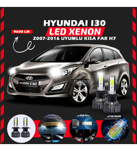 Hyundai İ30 2007-2016 Kısa Far Uyumlu Şimşek Etkili Led Xenon Pro Series H7