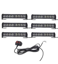 6'lı 48 led çakar lamba sarı-beyaz 12-30V / LAPA545-1 (Karışık)