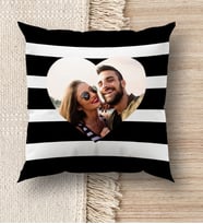 BK Gift Kişiye Özel Premium Kumaş Siyah Beyaz Kırlent Yastık, Ev Hediyesi, Ev Dekorasyonu, Kişiselleştirilmiş Yastık, Dekoratif Hediye (Model 1)