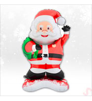 Gözlüklü Noel Baba Folyo Balon 120cm x 67cm