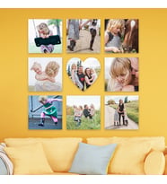 Yapışkanlı 9 lu  20x20 cm Fotoblok türü çerçeveler (baskılar dahil)