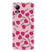 Infınix Note 12 Kılıf Resimli Desenli Baskılı Silikon Heart Lollipop 1414