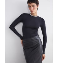 LCW Vision Siyah Bisiklet Yaka Kadın Body
