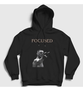 Presmono Unisex Siyah Focused Nate Diaz Mma Ufc Kapüşonlu Sweatshirt 427470tt