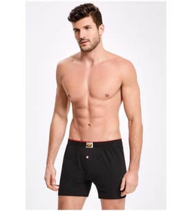 İlke Erkek Penye Boxer 011 - 3 Adet (Siyah)